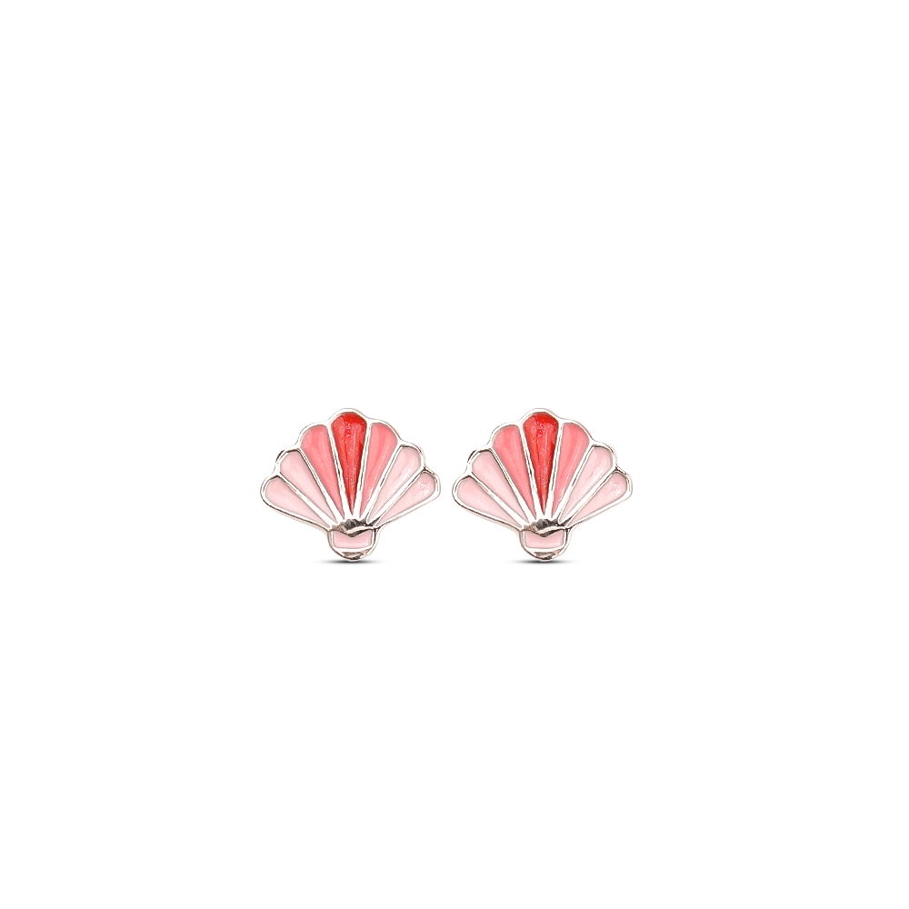 The Pink Aura Shell Studs