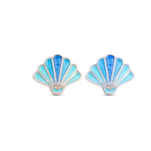 The Blue Aura Shell Studs