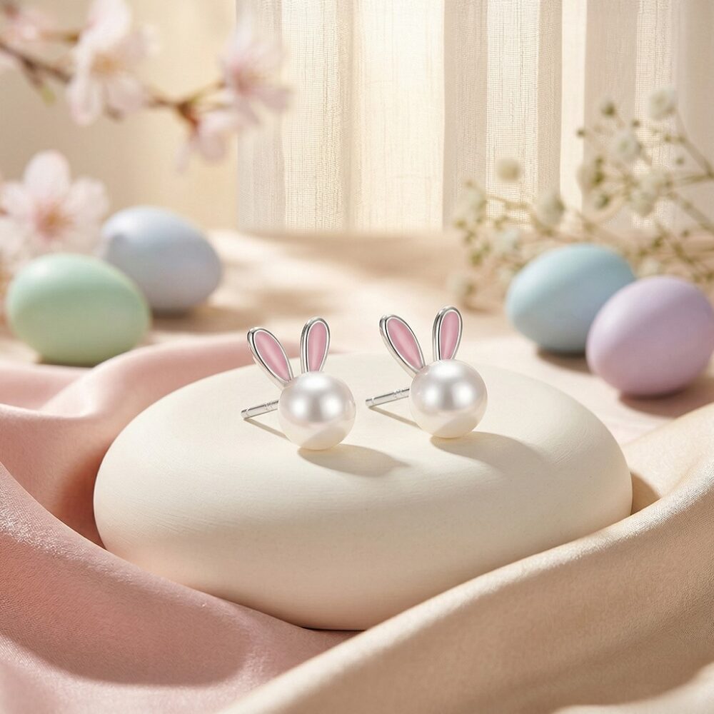 Little Bunny Pearl Stud Earrings