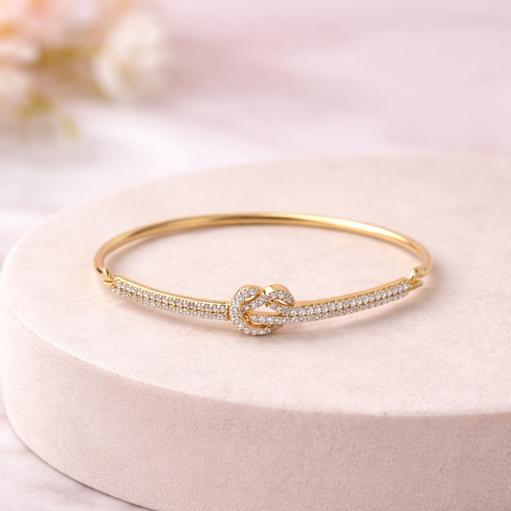 The Infinity Knot Bangle Bracelet