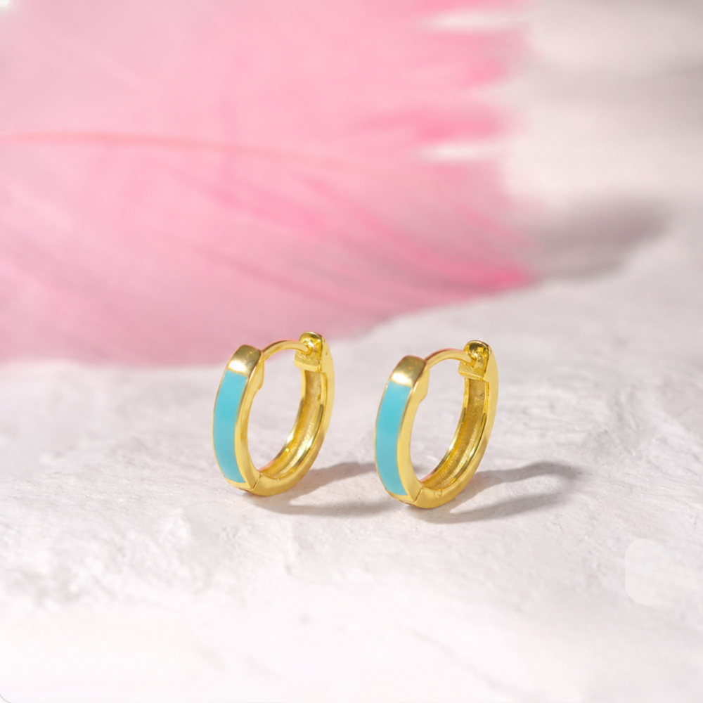Aqua Bliss Hoop Earrings