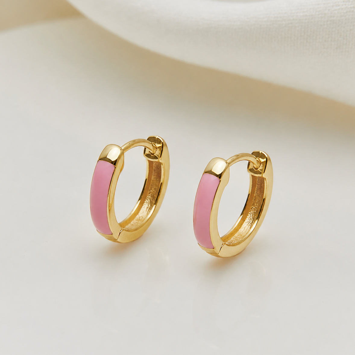Candy Pink Hoop Earrings