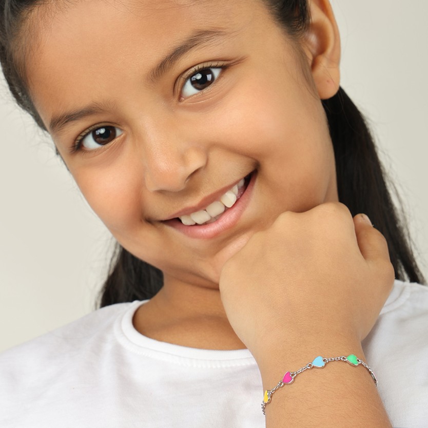 Rainbow Heart Charm Bracelet - Image 2