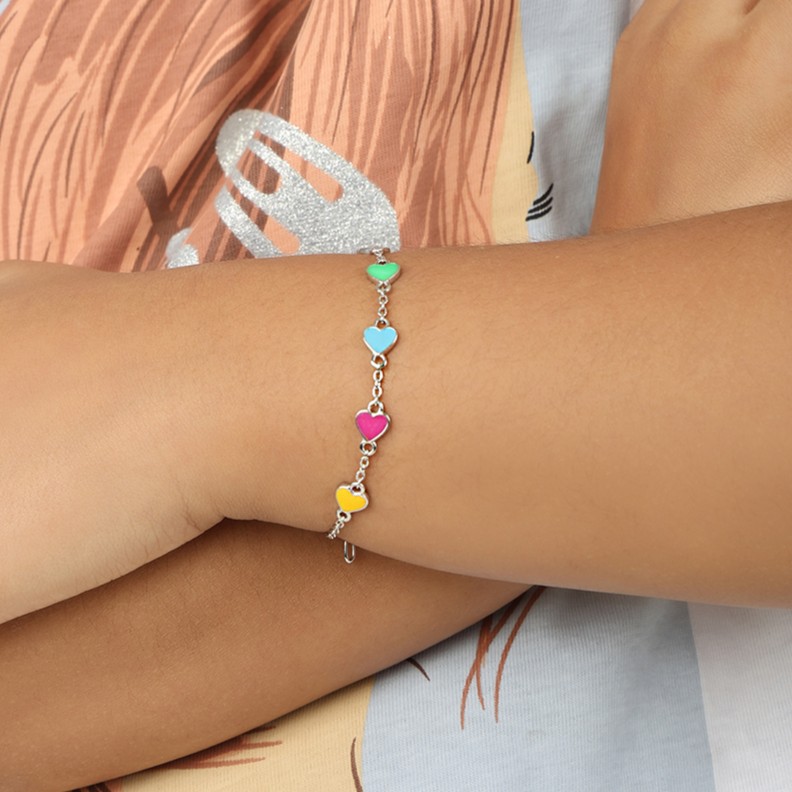 Rainbow Heart Charm Bracelet - Image 3