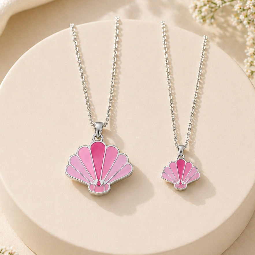 Blush Breeze Shell Duo Necklace