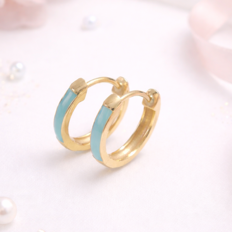 Aqua Bliss Hoop Earrings