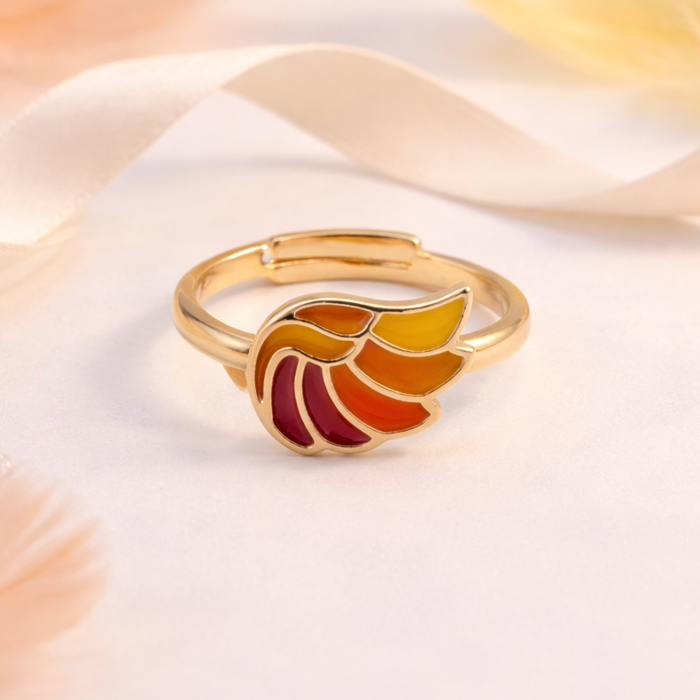 Sunset Phoenix Wing Adjustable Ring