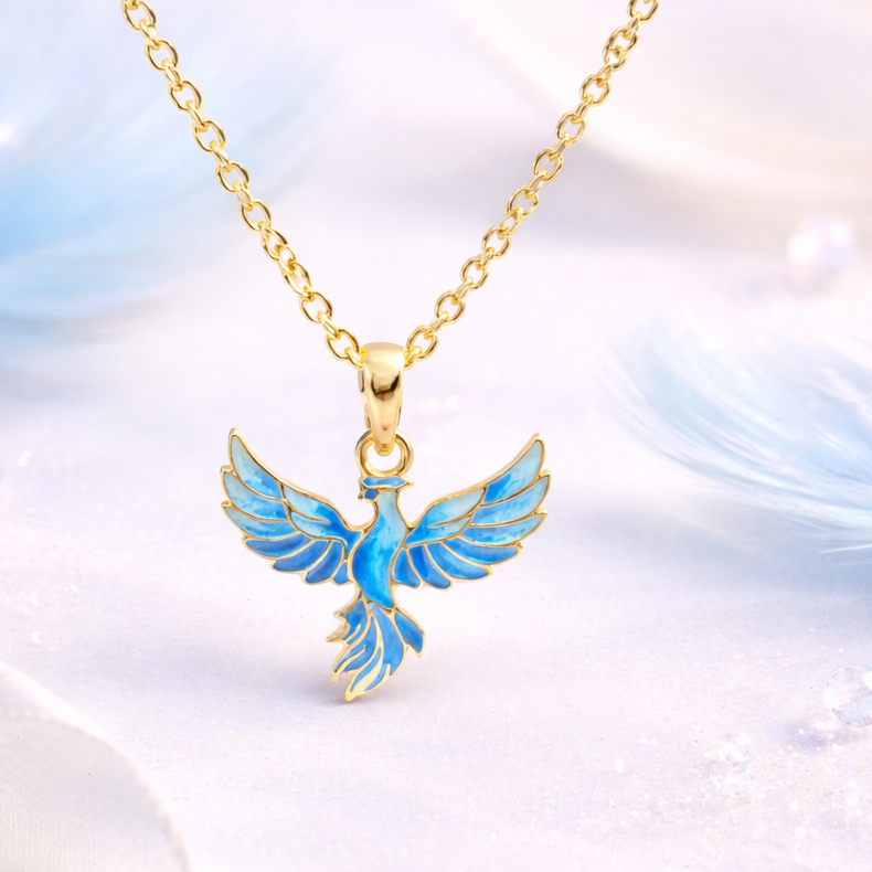 Sky Blue Phoenix Pendant
