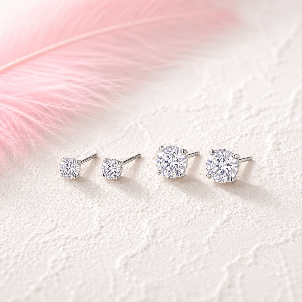 Sparkle Classic CZ Duo Stud Earrings