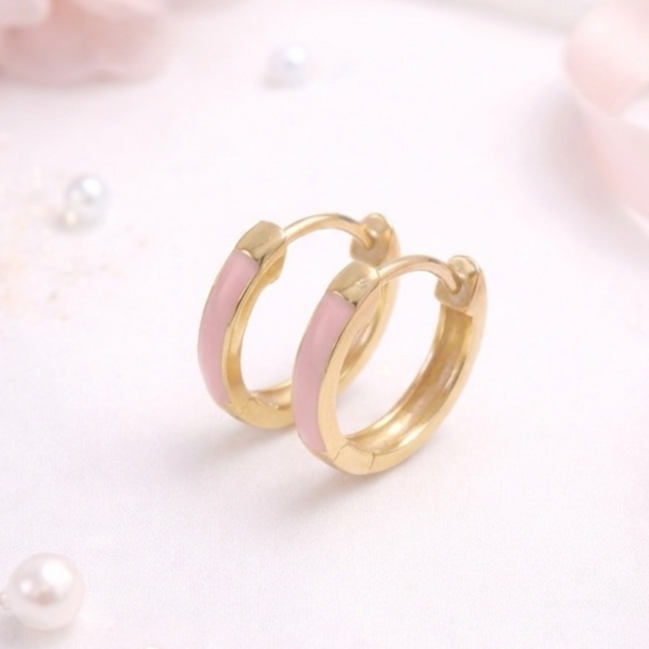 Candy Pink Hoop Earrings