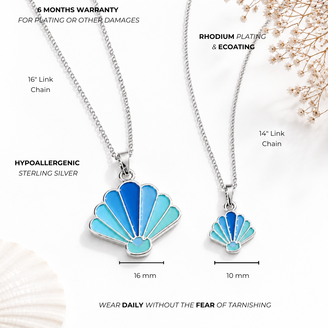 Ocean Breeze Shell Duo Necklace - Image 3