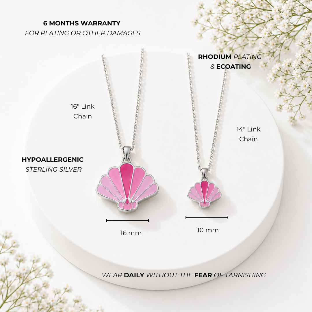 Blush Breeze Shell Duo Necklace - Image 3