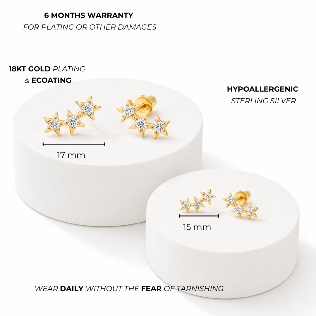 Star Constellation Duo Stud Earrings - Image 3