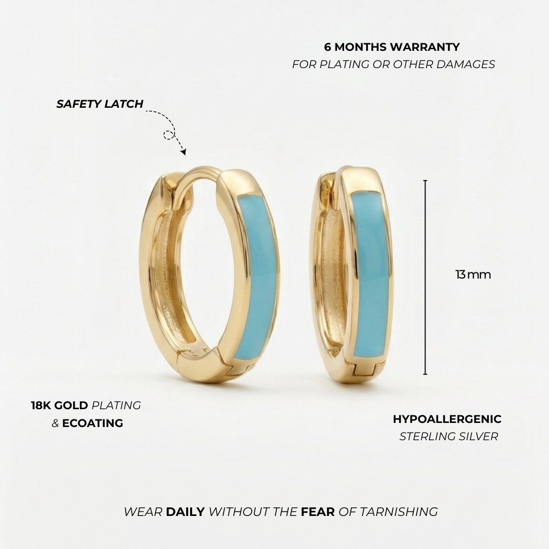 Aqua Bliss Hoop Earrings - Image 3