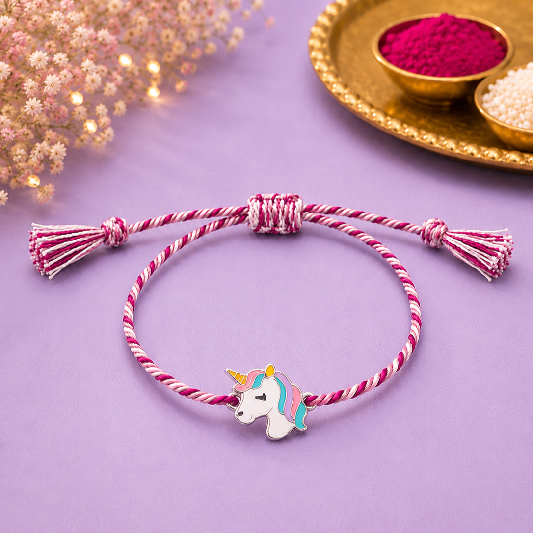 Vibrant Unicorn Rakhi for kids - Image 2