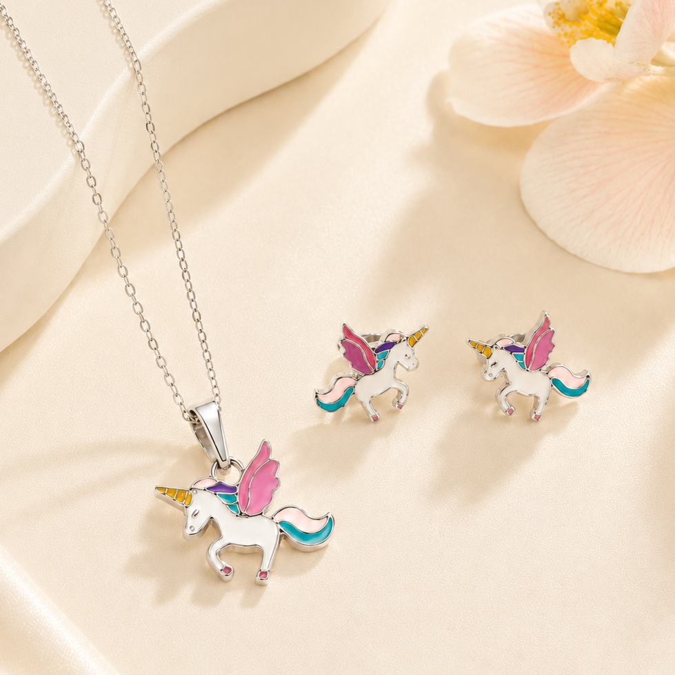 Flying Unicorn Jewellery Set