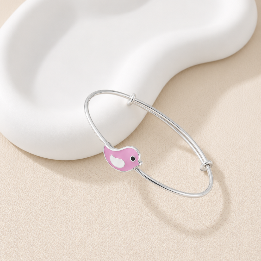 Pink Cute Bird Bangle - Image 2
