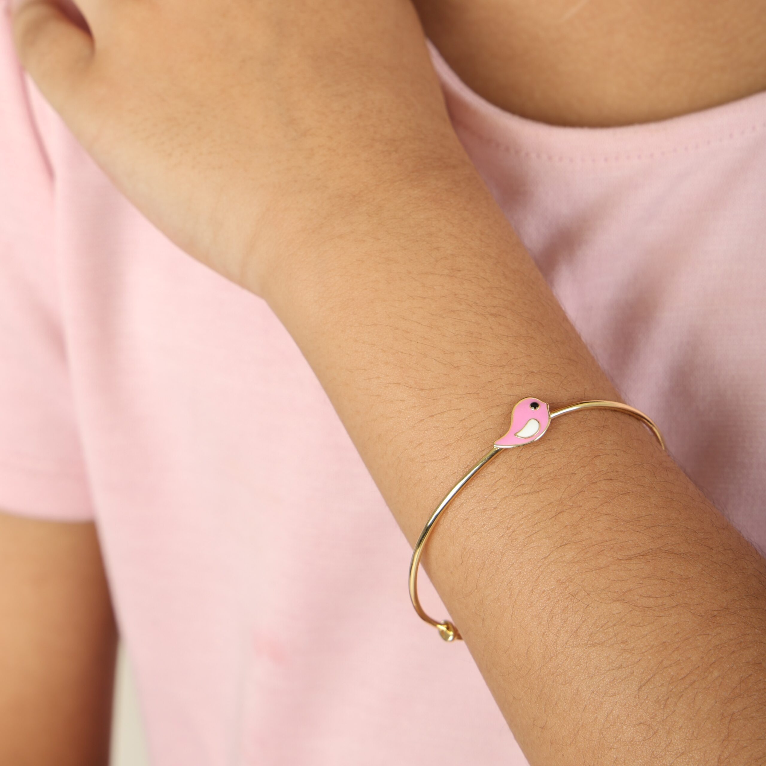 Pink Cute Bird Bangle - Image 4