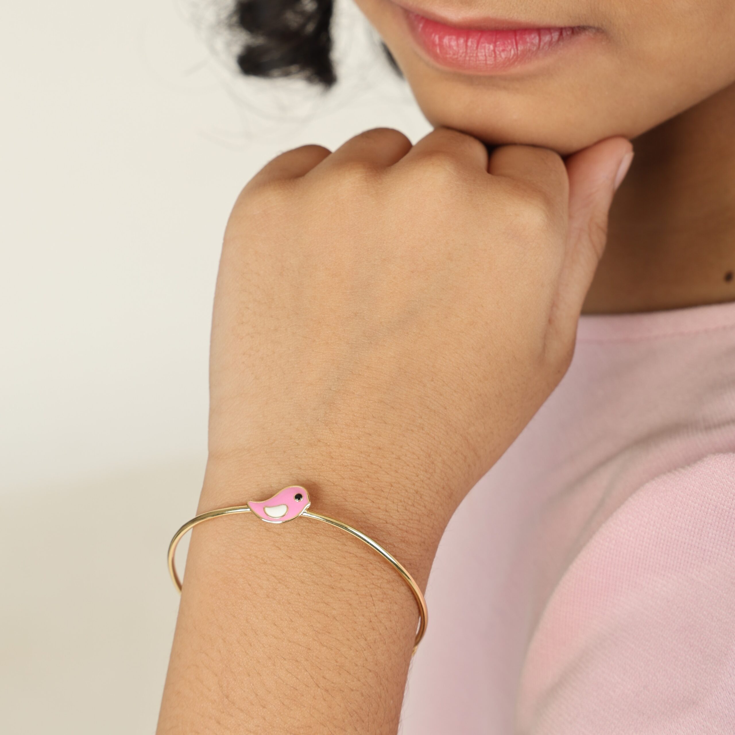 Pink Cute Bird Bangle - Image 5