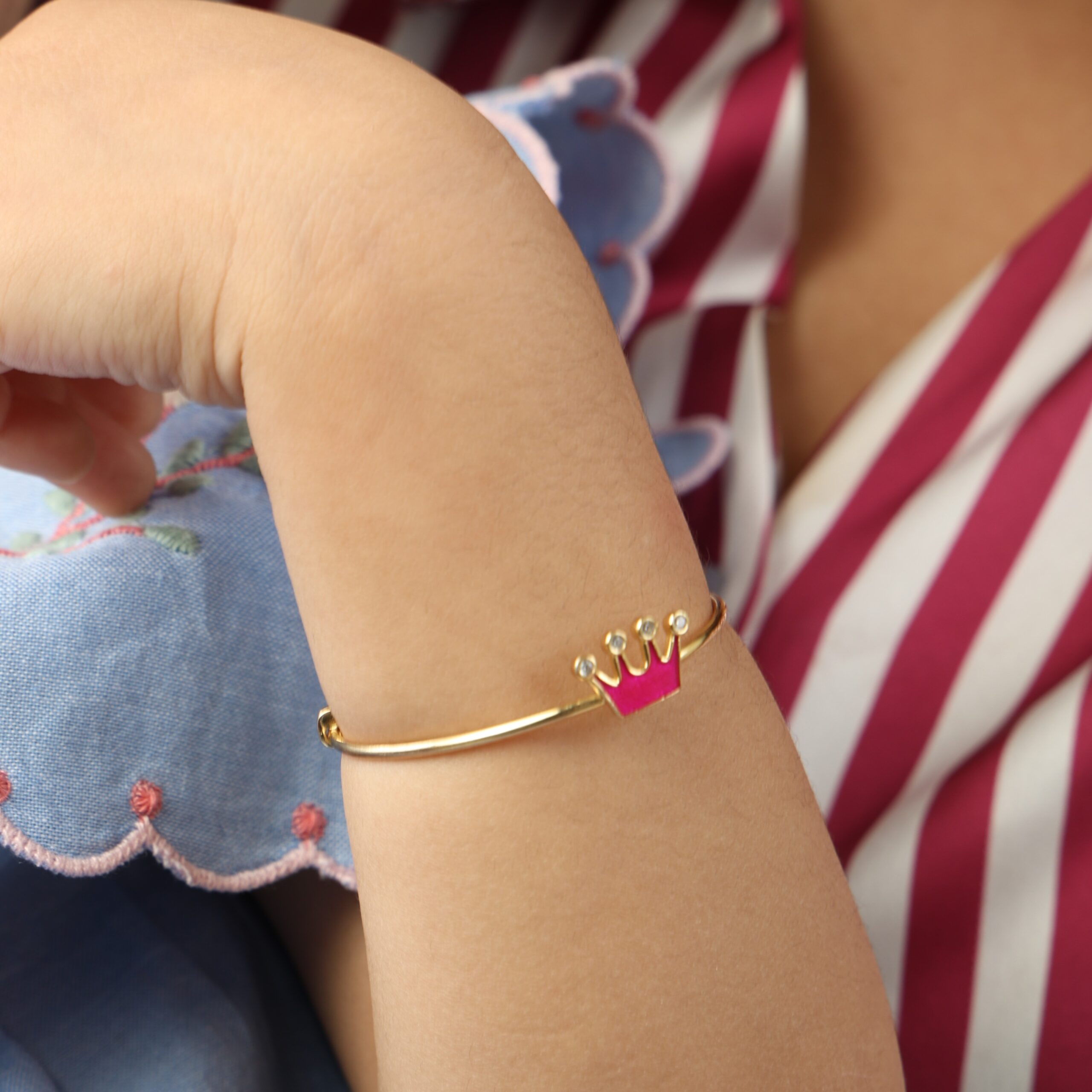 Pink Princess Crown Bangle - Image 3