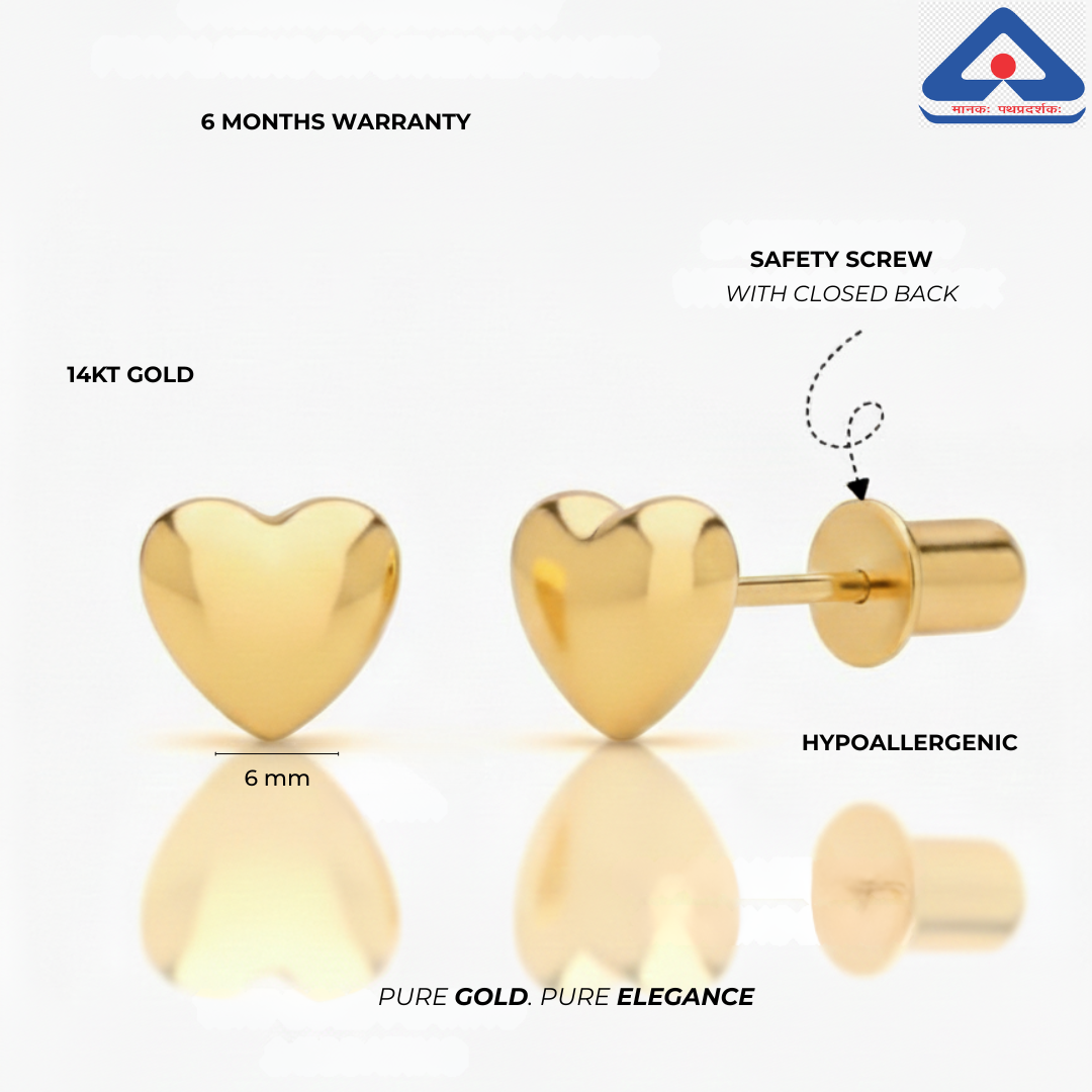 Classic Hearts Earrings - 14KT Gold - Image 2