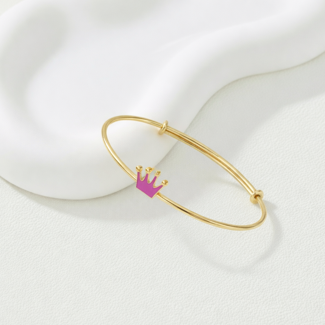 Pink Princess Crown Bangle