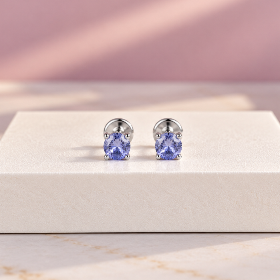 Birthstone Stud Earrings