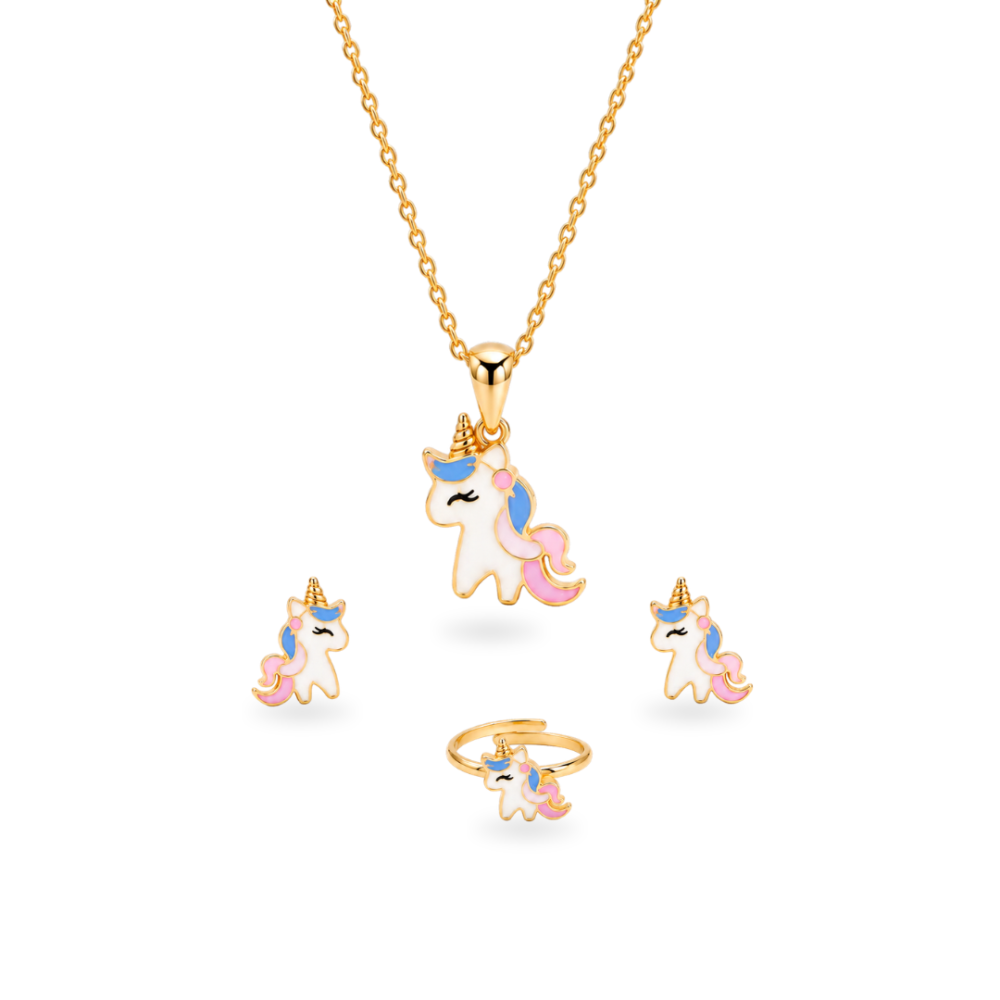 Fairy Tale Magical Unicorn Jewellery Set (With Ring)