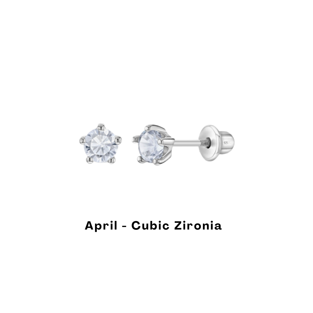 Birthstone Stud Earrings - Image 5