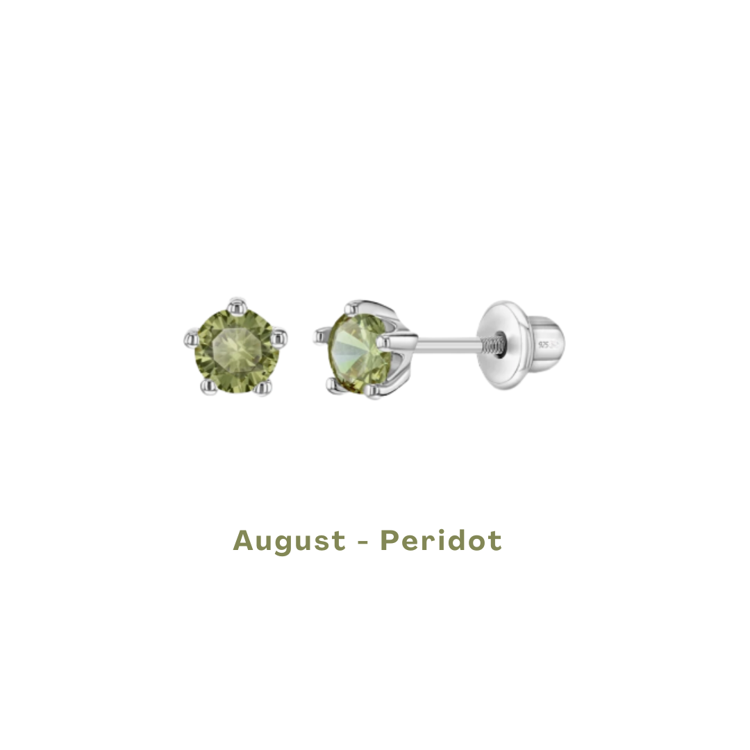 Birthstone Stud Earrings - Image 9