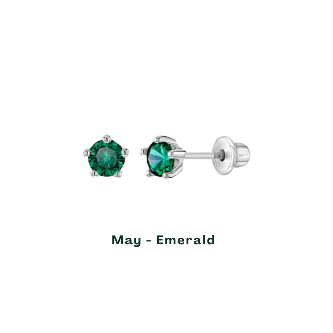 Birthstone Stud Earrings - Image 6