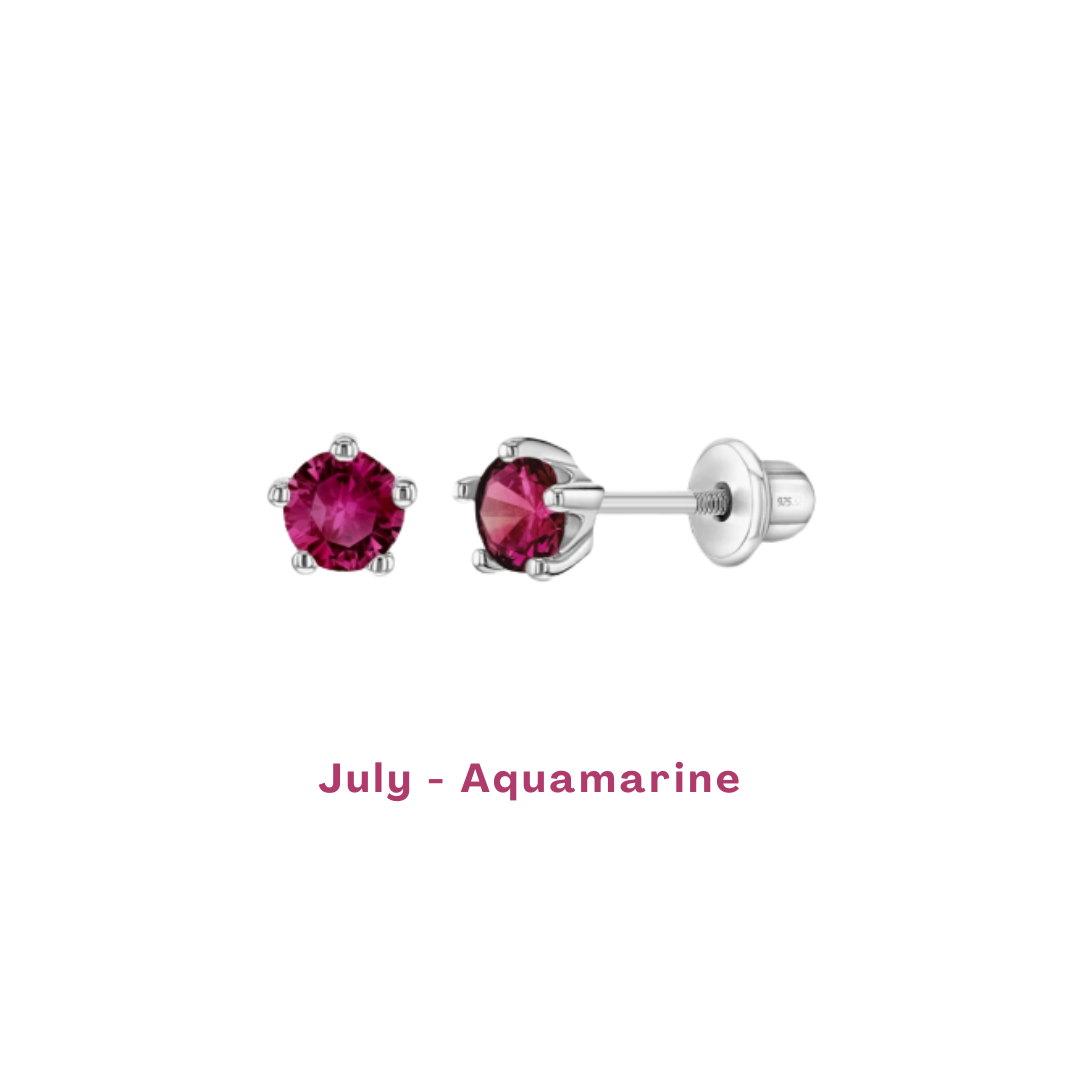 Birthstone Stud Earrings - Image 8