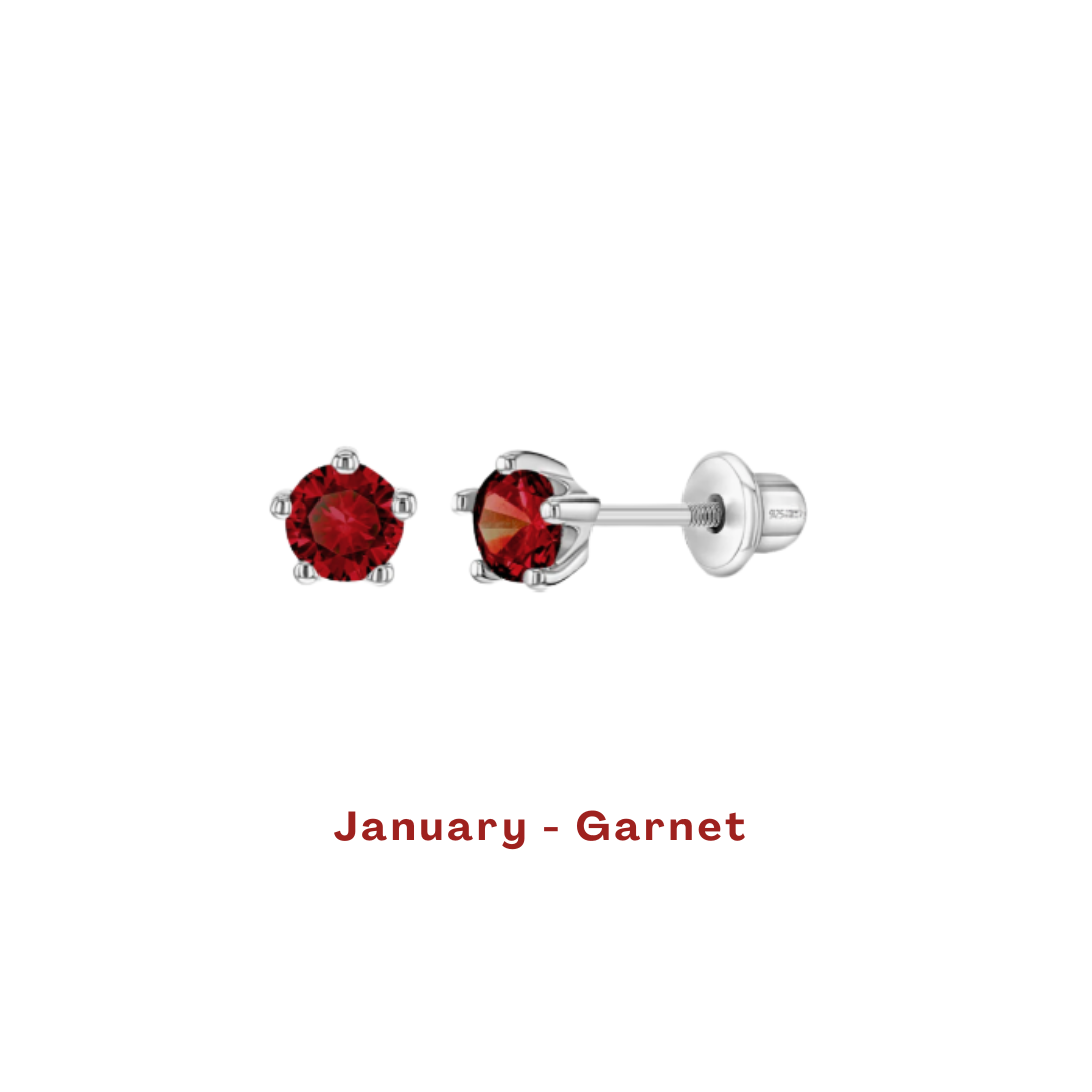 Birthstone Stud Earrings - Image 2